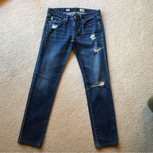 Adriano Goldschmied Stilt Cigarette Leg Blue Jeans